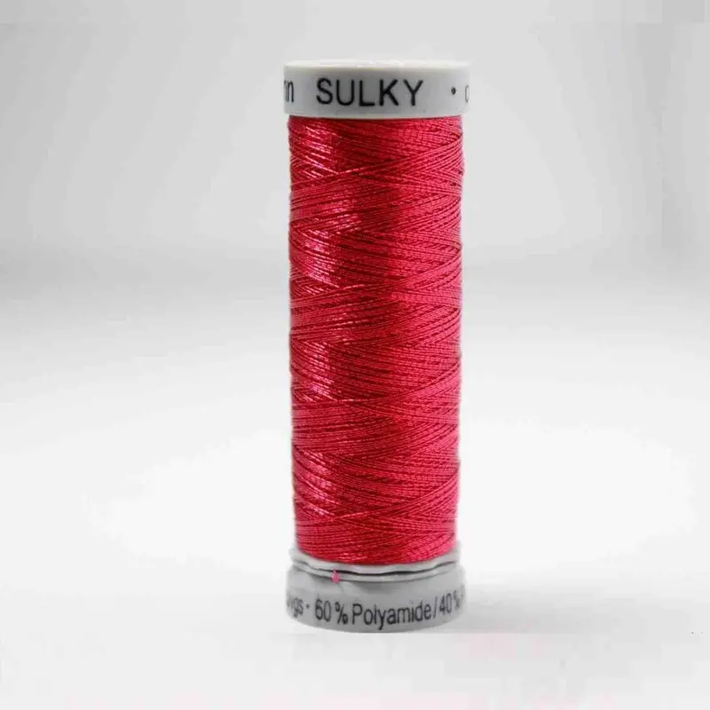 Gutermann Smooth Metallic Embroidery Thread 7013 Rose 1