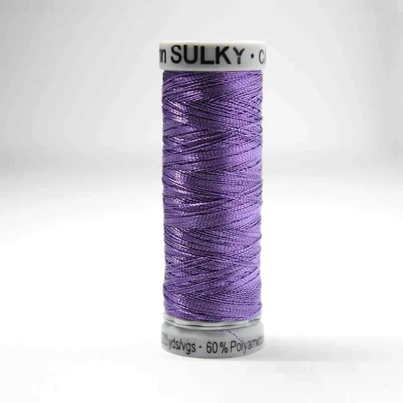 Gutermann Smooth Metallic Embroidery Thread 7050 Purple 1