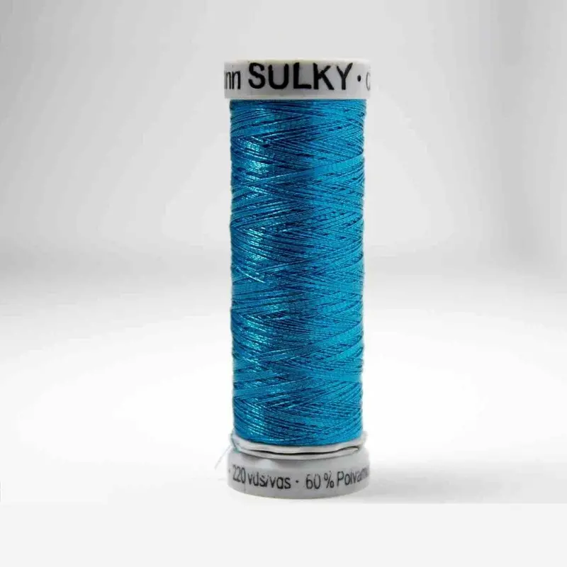 Gutermann Smooth Metallic Embroidery Thread 7052 Peacock 1
