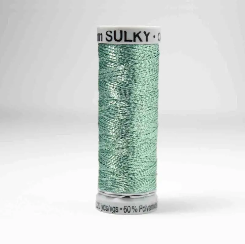 Gutermann Smooth Metallic Embroidery Thread 7053 Mint 1
