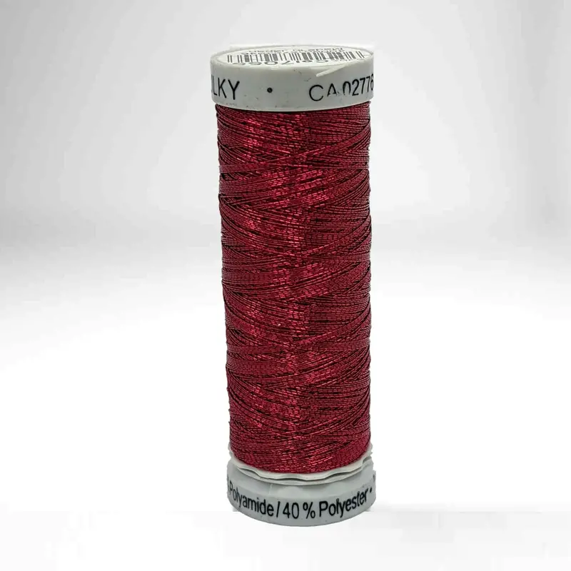 Gutermann Smooth Metallic Embroidery Thread 7055 Dark Rose 1