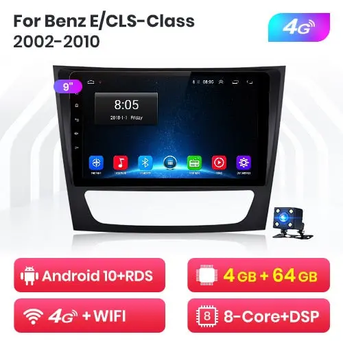 Junsun V1 Android 10.0 Carplay Car Radio Multimedia Video Player Auto Stereo Gps For Mercedes Benz W211 2002-2010 2 Din Dvd 1