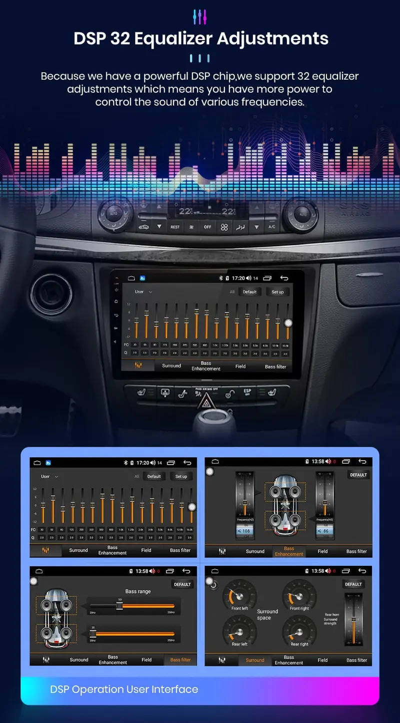 Junsun V1 Android 10.0 Carplay Car Radio Multimedia Video Player Auto Stereo Gps For Mercedes Benz W211 2002-2010 2 Din Dvd 4