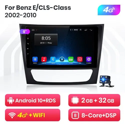 Junsun V1 Android 10.0 Carplay Car Radio Multimedia Video Player Auto Stereo Gps For Mercedes Benz W211 2002-2010 2 Din Dvd 6