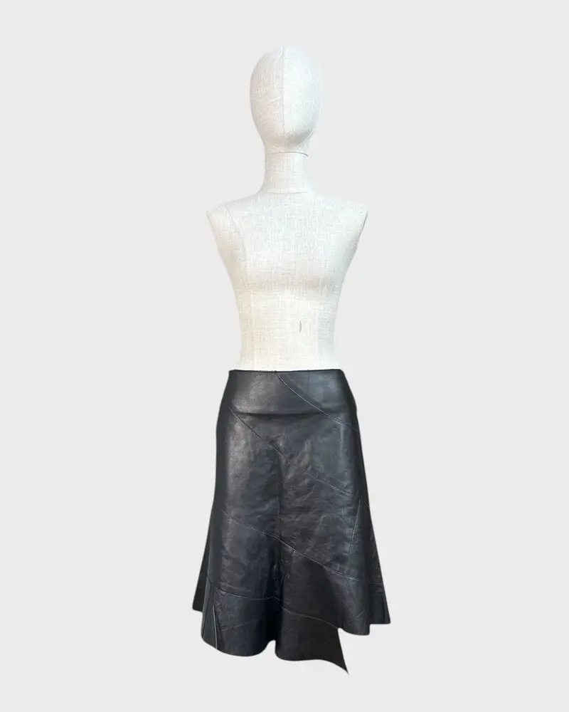 Jupe En Cuir Noir Mackage , 2 1