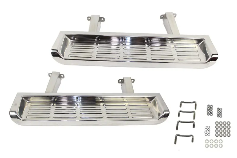 Kentrol 01-06 Jeep Tj Side Steps Pair - - Polished Silver 1