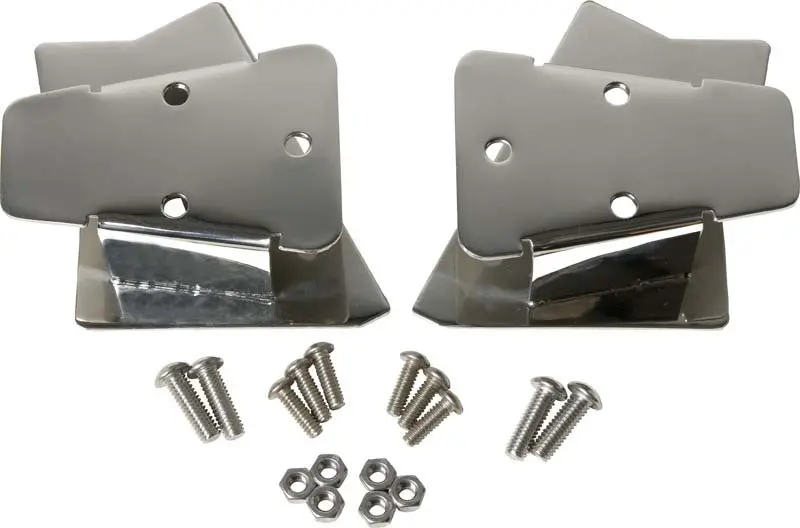 Kentrol 03-06 Jeep Wrangler Tj Mirror Relocation Bracket Pair - Polished Silver 1