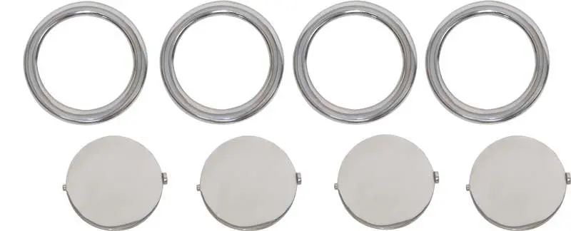 Kentrol 07-10 Jeep Wrangler Jk Air Vent Assembly 8 Pieces - Polished Silver 1