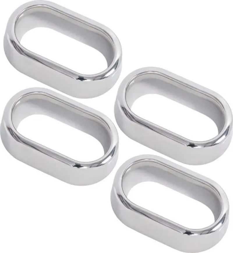 Kentrol 07-10 Jeep Wrangler Jk Interior Door H/Le Bezels 4 Pieces - Polished Silver 1