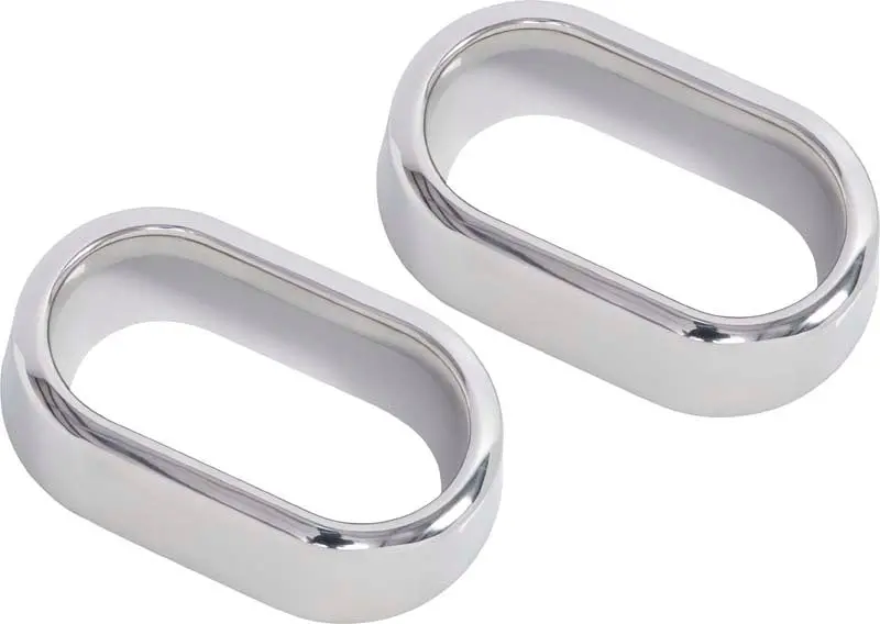 Kentrol 07-10 Jeep Wrangler Jk Interior Door H/Le Bezels Pair - Polished Silver 1