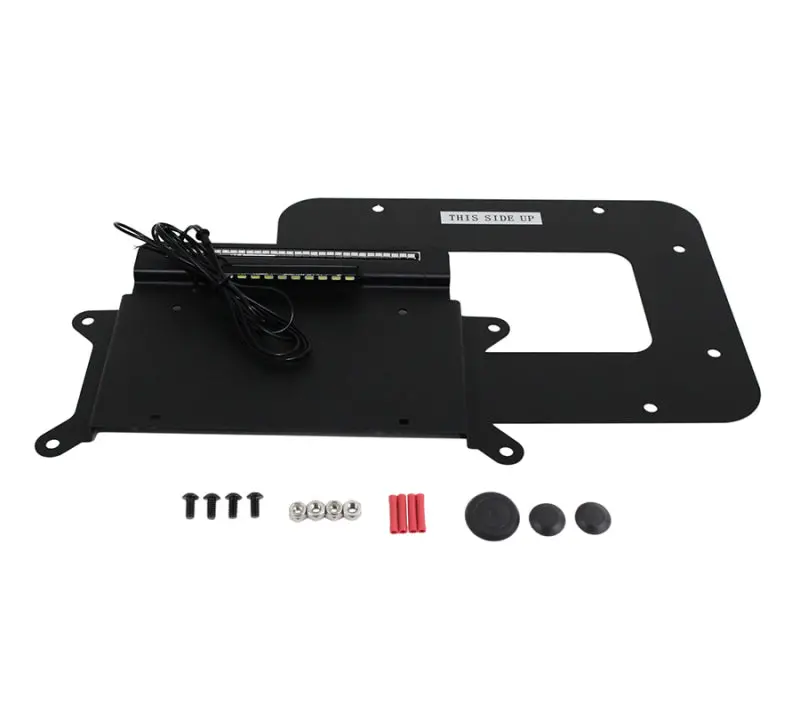 Kentrol 07-18 Jeep Wrangler Jk Backside License Plate Mount With Leds - Textured Black 1