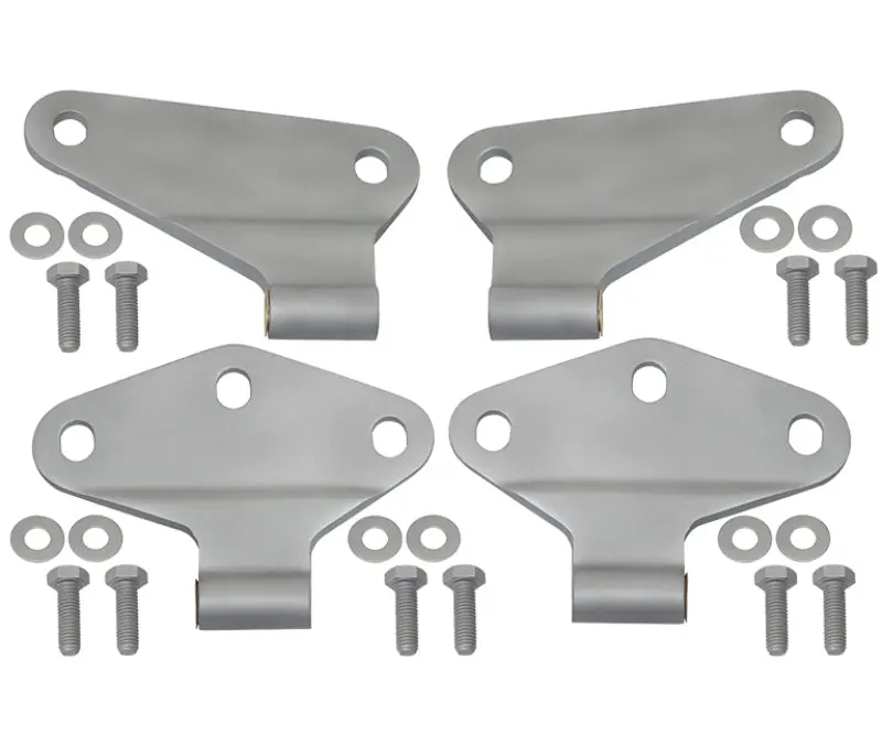 Kentrol 07-18 Jeep Wrangler Jk Body Door Hinge Set 4 Pieces 2 Door Bare Grey 1
