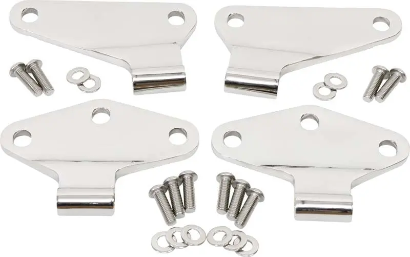 Kentrol 07-18 Jeep Wrangler Jk Body Door Hinge Set 4 Pieces 2 Door - Polished Silver 1