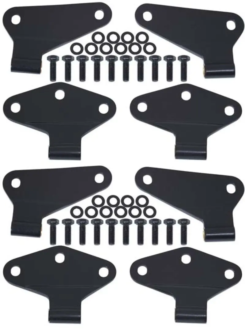 Kentrol 07-18 Jeep Wrangler Jk Body Door Hinge Set 8 Pieces 4 Door - Textured Black 1