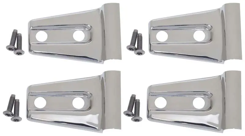 Kentrol 07-18 Jeep Wrangler Jk Door Hinge Overlays 4 Pieces 2 Door - Polished Silver 1
