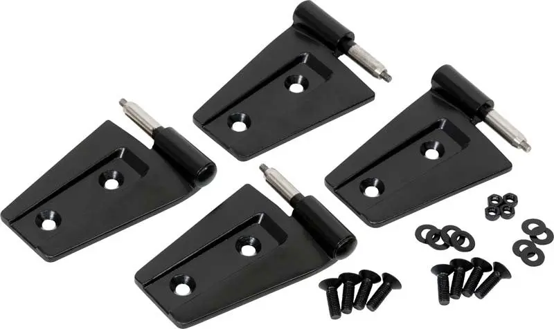 Kentrol 07-18 Jeep Wrangler Jk Door Hinge Set 4 Pieces 2 Door - Powdercoat Black 1