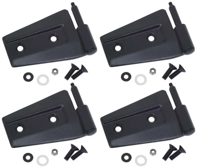 Kentrol 07-18 Jeep Wrangler Jk Door Hinge Set 4 Pieces 2 Door - Textured Black 1