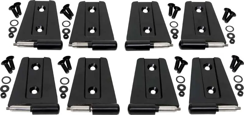Kentrol 07-18 Jeep Wrangler Jk Door Hinge Set 8 Pieces 4 Door - Powdercoat Black 1