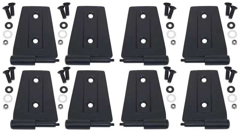 Kentrol 07-18 Jeep Wrangler Jk Door Hinge Set 8 Pieces 4 Door - Textured Black 1
