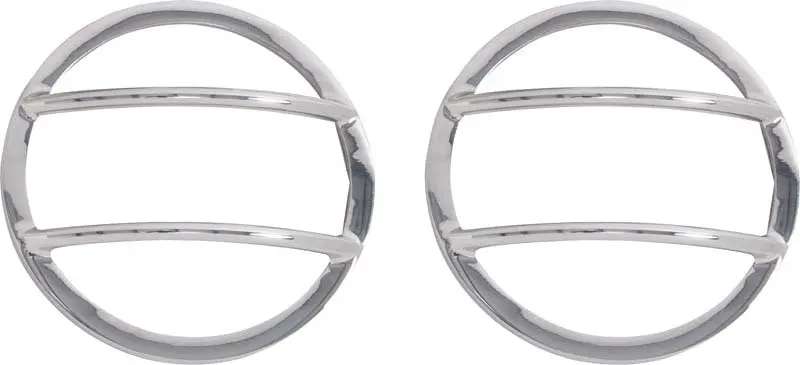 Kentrol 07-18 Jeep Wrangler Jk Fog Light Cover Pair - Polished Silver 1