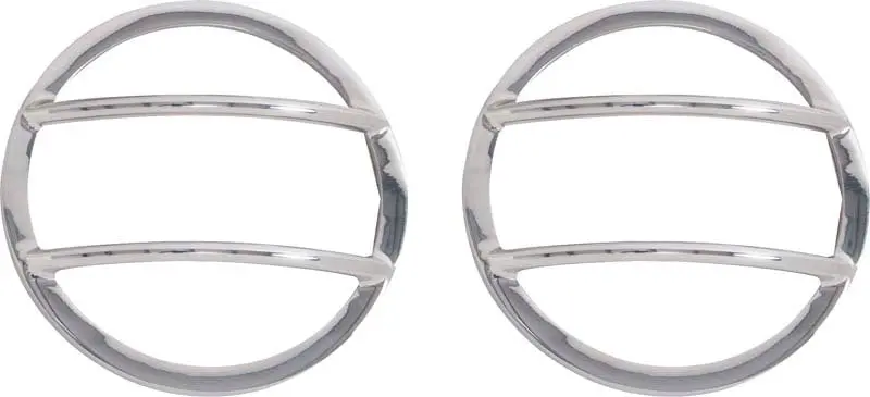 Kentrol 07-18 Jeep Wrangler Jk Front Marker Covers Pair - Polished Silver 1