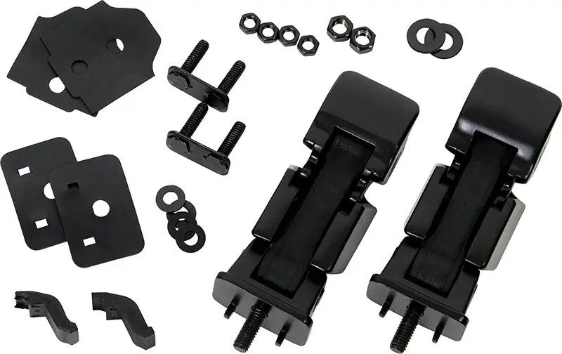 Kentrol 07-18 Jeep Wrangler Jk Hood Catch Pair - Powdercoat Black 1