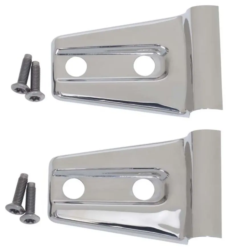 Kentrol 07-18 Jeep Wrangler Jk Hood Hinge Overlays Pair - Polished Silver 1