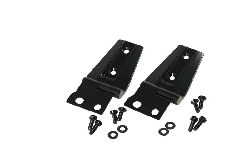Kentrol 07-18 Jeep Wrangler Jk Hood Hinge Pair - Powdercoat Black 1