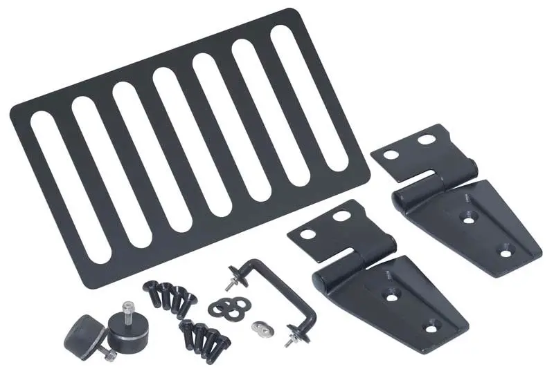 Kentrol 07-18 Jeep Wrangler Jk Hood Kit Without Hood Catch - Textured Black 1