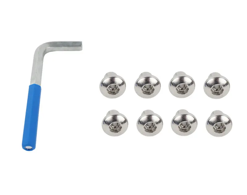 Kentrol 07-18 Jeep Wrangler Jk Oem Anti-Theft Door Nuts 4 Door - Polished Silver 1