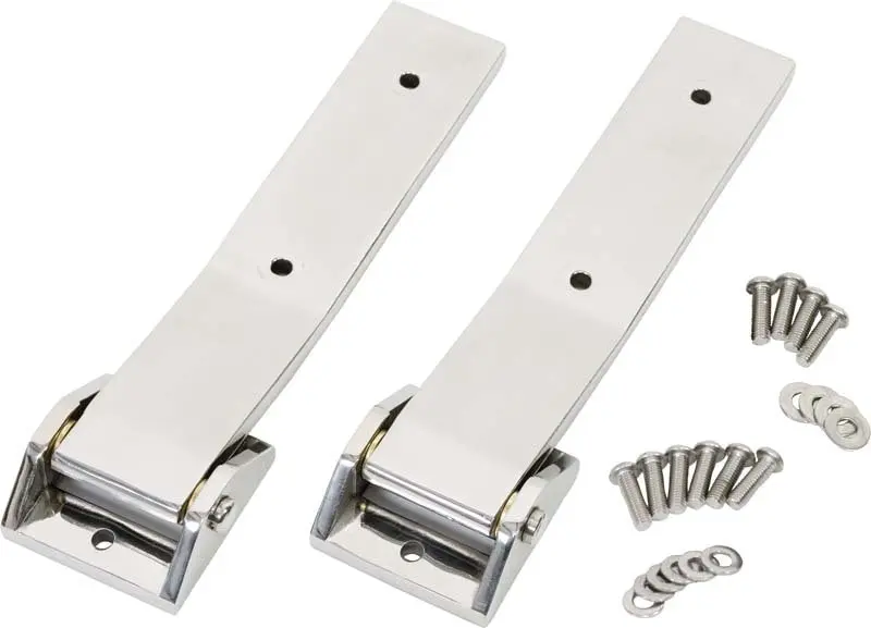 Kentrol 07-18 Jeep Wrangler Jk Tailgate Hinge Pair - Polished Silver 1