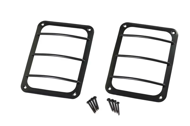 Kentrol 07-18 Jeep Wrangler Jk Taillight Guard Pair - Powdercoat Black 1