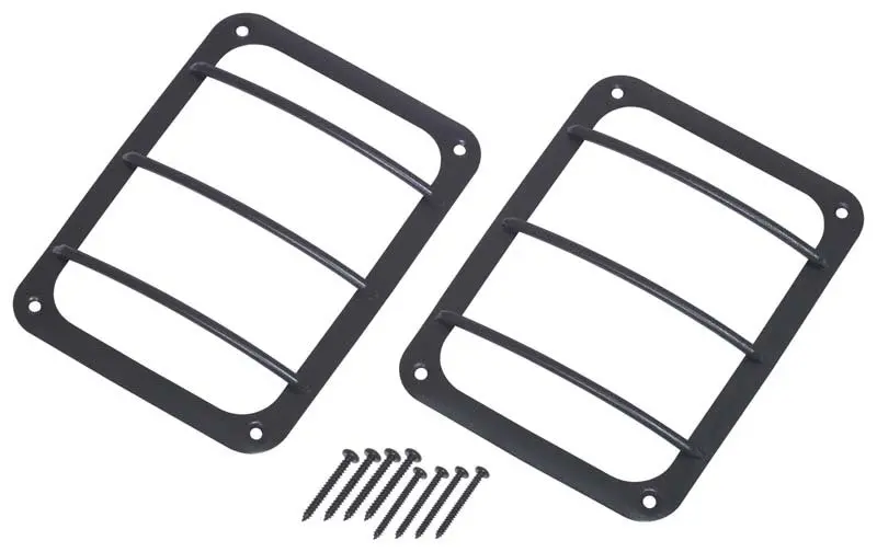Kentrol 07-18 Jeep Wrangler Jk Taillight Guard Pair - Textured Black 1
