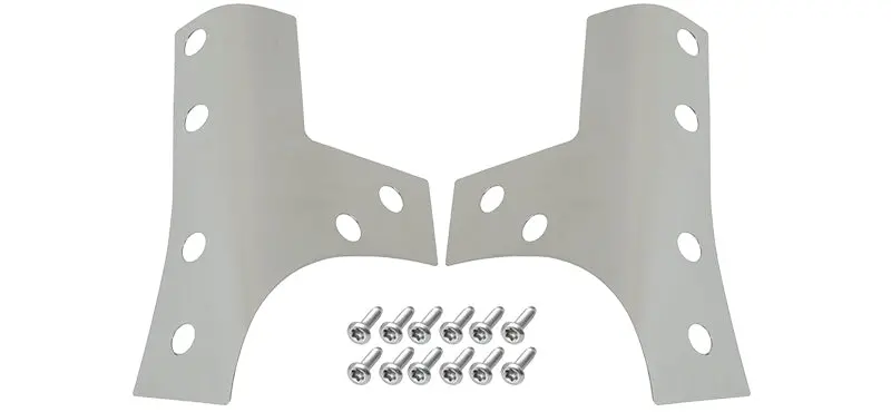 Kentrol 07-18 Jeep Wrangler Jk Windshield Support Overlays Pair - Polished Silver 1