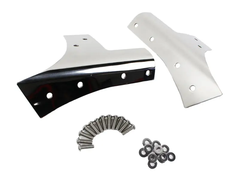Kentrol 07-18 Jeep Wrangler Jk Windshield Supports Pair - Polished Silver 1