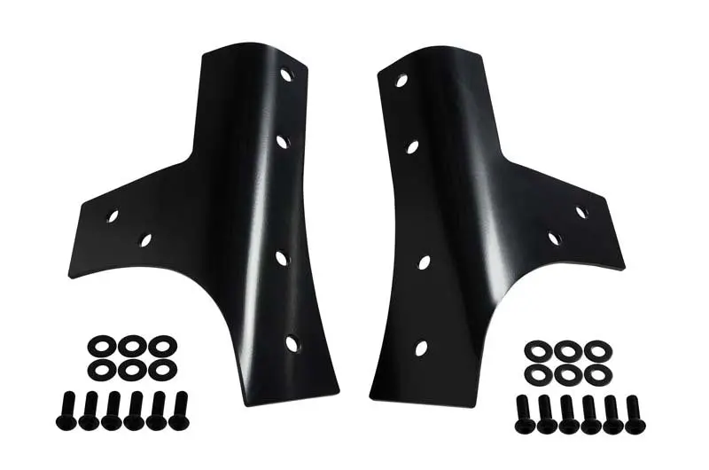 Kentrol 07-18 Jeep Wrangler Jk Windshield Supports Pair - Powdercoat Black 1