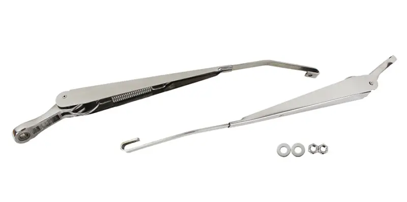 Kentrol 07-18 Jeep Wrangler Jk Windshield Wiper Arms Pair - Polished Silver 1