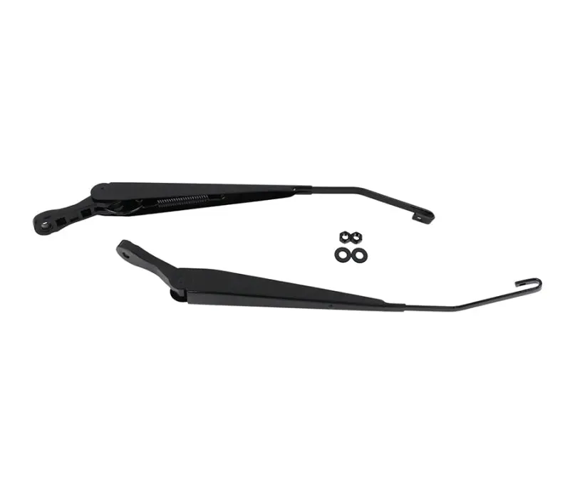Kentrol 07-18 Jeep Wrangler Jk Windshield Wiper Arms Pair - Powdercoat Black 1