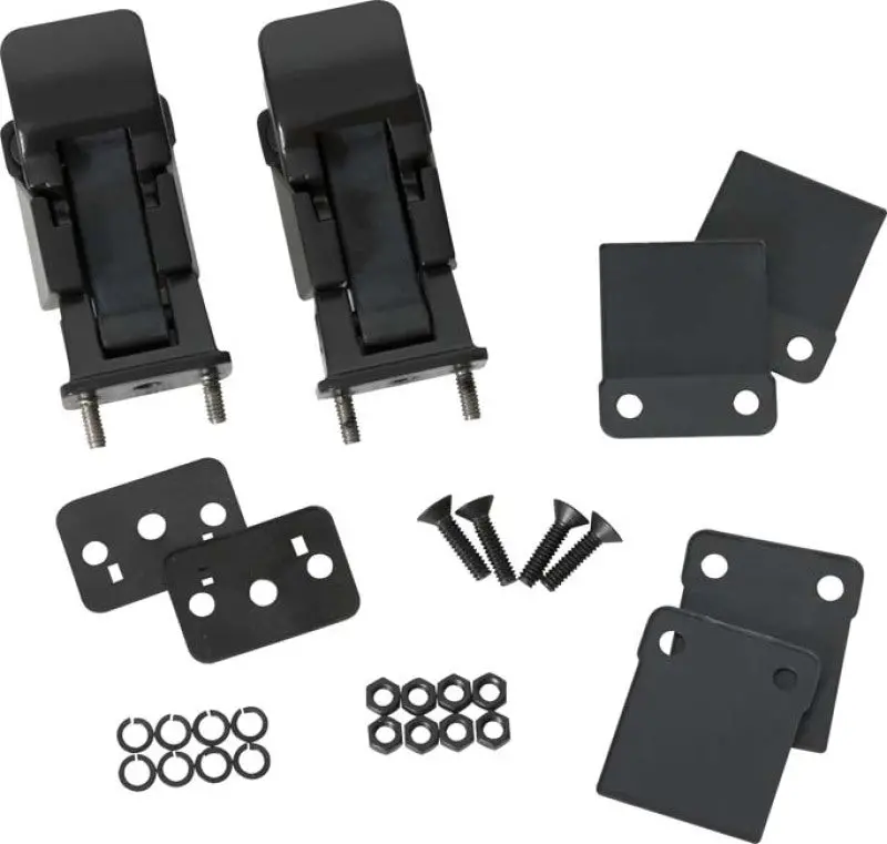 Kentrol 42-95 Jeep Cj/Wrangler Yj Hood Catch Pair Tj Style - Powdercoat Black 1