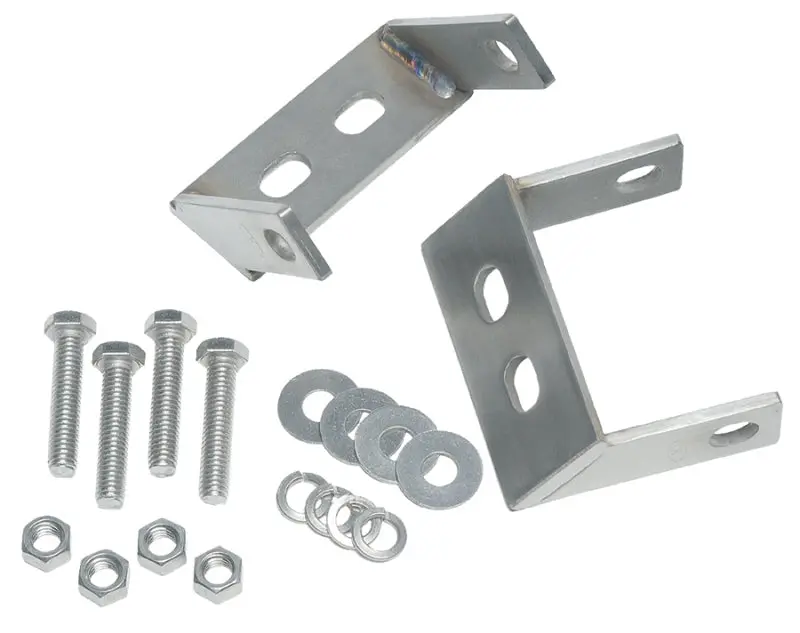 Kentrol 45-86 Jeep Cj Rear Bumper Brackets Pair - Polished Silver 1