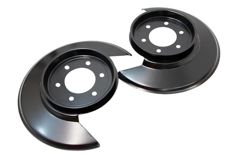 Kentrol 55-83 Jeep Cj Disc Brake Dust Cover Jeep Black Powdercoat Stainless 1