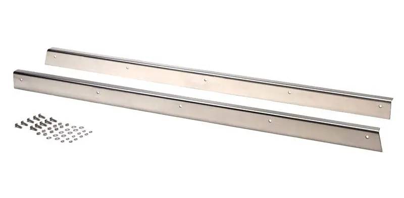 Kentrol 55-83 Jeep Cj5 Rocker Guards Pair - Polished Silver 1
