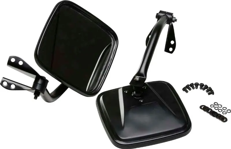 Kentrol 55-86 Jeep Cj Mirror Kit Pair- Powdercoat Black 1