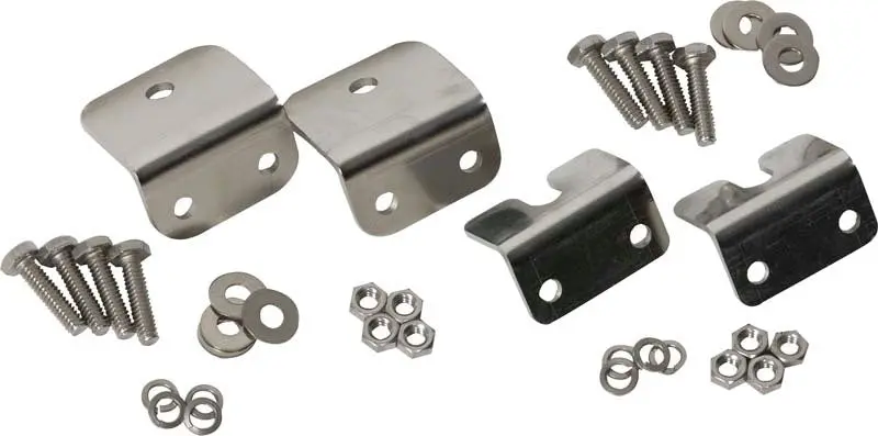 Kentrol 72-86 Jeep Cj Strut Rod Mounting Brackets 4 Pieces Fiberglass - Polished Silver 1