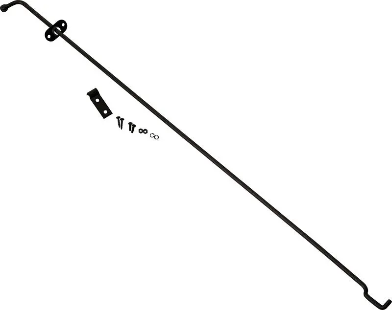 Kentrol 72-86 Jeep Wrangler Cj Hood Prop Rod - Powdercoat Black 1