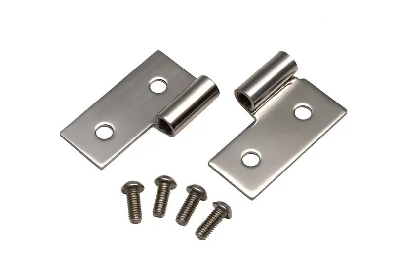 Kentrol 76-06 Jeep Cj Wrangler Yj/Tj Lower Door Hinge Pair - Polished Silver 1