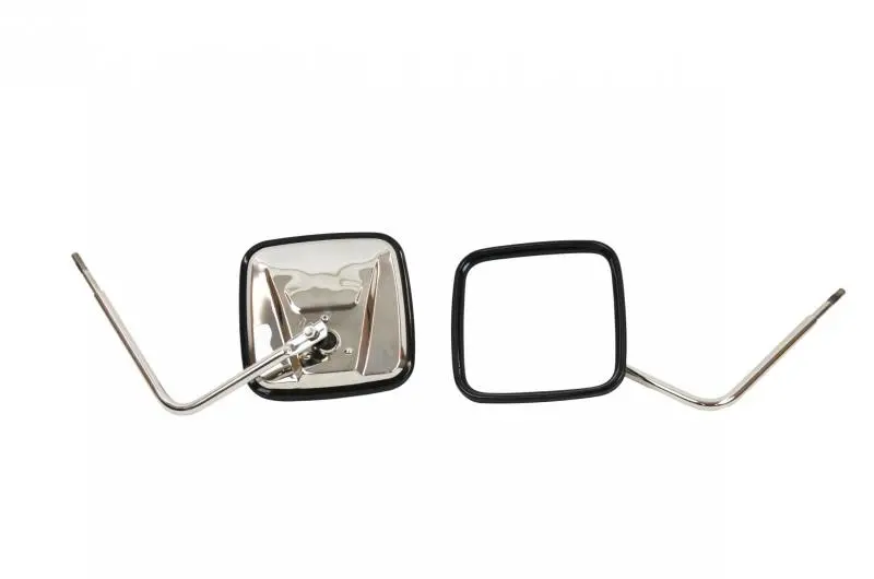 Kentrol 76-18 Jeep Cj/Wrangler Yj/Tj/Jk Outback Mirrors Pair - Polished Silver 1
