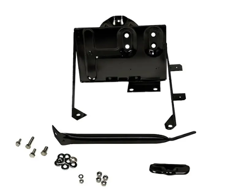 Kentrol 76-86 Jeep Cj Battery Tray With Support Arm - Powdercoat Black 1