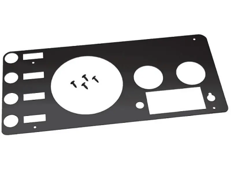 Kentrol 76-86 Jeep Cj Gauge Cover - Powdercoat Black 1