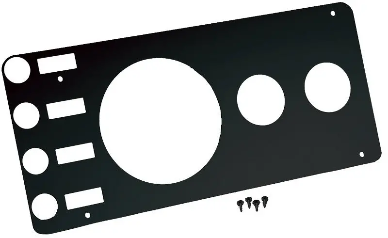 Kentrol 76-86 Jeep Cj Gauge Cover Without Radio Opening - Powdercoat Black 1